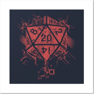 D20 of power red Posters and Art